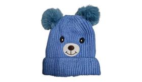 Touca Gorro Forrada Bebe Com Dois Pompom Ursinho