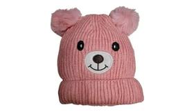 Touca Gorro Forrada Bebe Com Dois Pompom Ursinho