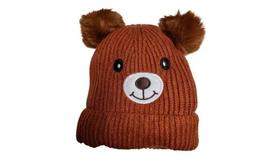 Touca Gorro Forrada Bebe Com Dois Pompom Ursinho