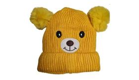 Touca Gorro Forrada Bebe Com Dois Pompom Ursinho