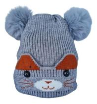 Touca Gorro Forrada Inf Bebe Com Pompom Urso Quentinha Touca Gorro Forrada Inf Bebe Com Pompom Urso Quentinha