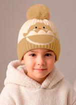 Touca Gorro Infantil Com Pompom Pintinho com Forro Inverno Frio 1805