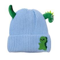 Touca gorro infantil dinossauro para criança menino forrada dinossauro estilosa inverno frio