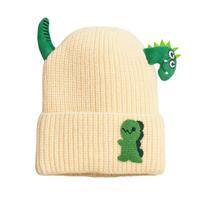Touca gorro infantil dinossauro para criança menino forrada dinossauro estilosa inverno frio