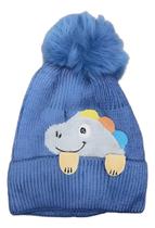 Touca Gorro Infantil Dinossauro Pompom Forrada Inverno 1855