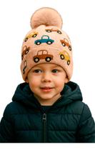 Touca Gorro Infantil Estampado Carrinho Macio Inverno 1890