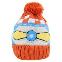 Touca Gorro Infantil Laranja Aviador Colorida Tamanho Único
