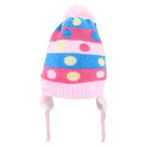 Touca Gorro Infantil Rosa Bolinhas Coloridas Tamanho Único Touca Gorro Infantil Rosa Bolinhas Coloridas Tamanho Único