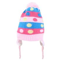 Touca Gorro Infantil Rosa Bolinhas Coloridas Tamanho Único Touca Gorro Infantil Rosa Bolinhas Coloridas Tamanho Único
