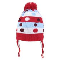 Touca Gorro Infantil Vermelho Bolinhas Coloridas Tamanho Único Touca Gorro Infantil Vermelho Bolinhas Coloridas Tamanho Único