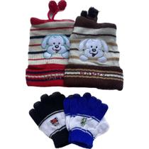 Touca Gorro + Luva Infantil Imperdivel