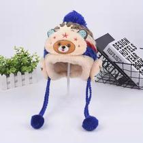 Touca gorro menino e menina forrada com cordinha ajustável