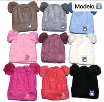 Touca Gorro Pelinho Forrado Bebê Infantil Menino Menina Lã