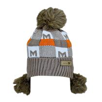 Touca Gorro Pelucia Forrado Infantil Lã Com Pom Pom Protetor de orelha