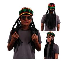 Touca Gorro Peruca Reggae Bob Marley Rastafari Dreadlocks - CM Presentes e Fantasias