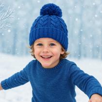 Touca Gorro Pompom Infantil Juvenil Unissex Menina Menino Inverno Macio Quentinho Touca Gorro Pompom Infantil Juvenil Unissex Menina Menino Inverno Macio Quentinho