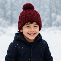 Touca Gorro Pompom Infantil Juvenil Unissex Menina Menino Inverno Macio Quentinho