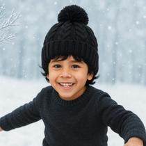Touca Gorro Pompom Infantil Juvenil Unissex Menina Menino Inverno Macio Quentinho