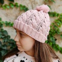 Touca Gorro Pompom Infantil Menina Inverno Macio Quentinho 03 a 12 Anos - Suprema opção