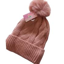 Touca Gorro Pompom Lã Quente Forrada Pelinho Frio Inverno