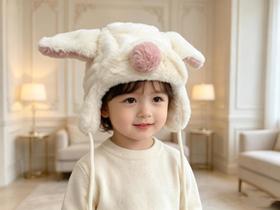 Touca Gorro Tampa de Orelha Infantil Inverno Animais Lobo Quentinho(2-6 anos)