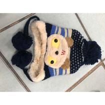 Touca Gorro Urso Ursinho Peluciada Interna Infantil Menino Touca Gorro Urso Ursinho Peluciada Interna Infantil Menino