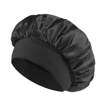 Touca Grande De Cetim Forrada Para Cabelos Longos, Touca De Dormir E Banho De Seda Macia, Protetor