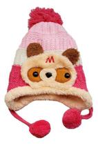 Touca Infantil Bichinho Gorro Pelúcia Com Pompom Forrada - Zg Global