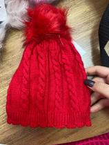 Touca infantil cor vermelha