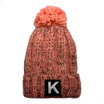 Touca Infantil De 7 a 12 Anos Forrada Antialérgica 15,5x25cm Tricô Poliéster Macio Com PomPom 5281