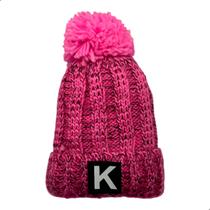 Touca Infantil De 7 a 12 Anos Forrada Antialérgica 15,5x25cm Tricô Poliéster Macio Com PomPom 5281