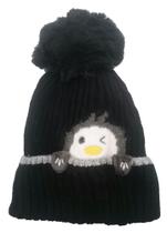 Touca Infantil Inverno Pompom Forrada Bichinhos Pinguim Quentinha Proteção Frio