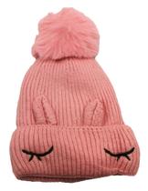 Touca Infantil Inverno Pompom Forrada Smiley Proteção Frio Quentinha