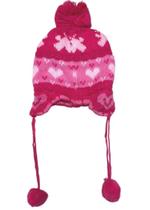 Touca Infantil Peruana Rosa Menina 1 a 5 anos Touca Infantil Peruana Rosa Menina 1 a 5 anos