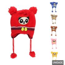 Touca Infantil Poliéster Forro Macio Panda Color - Tudo em Caixa