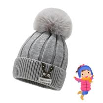 Touca Infantil Pompom Pelucia - Forrada por dentro Cores Variadas
