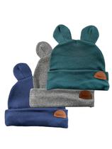 Touca Infantil Ursinho Gorro Menina Menino 3 toucas Touca Infantil Ursinho Gorro Menina Menino 3 toucas