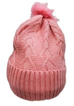 Touca Inverno Feminina Forrada lisa Grosso Pompom para Frio