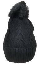 Touca Inverno Feminina Forrada lisa Grosso Pompom para Frio