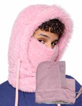 Touca Inverno Forrada Pelúcia Quente Ajustável Unissex