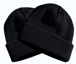 Touca Lã Preta Tradicional Básica Juvenil Adulto - Inverno