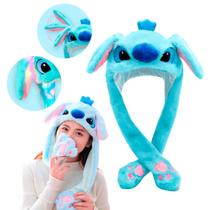 Touca Lilo Stitch Anime Colorido C Led Gorro Levanta Orelhas
