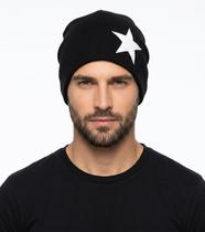 Touca Masculina Estilo Beanie Lã Preta Gorro Casual Moderno