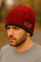 Touca Masculina Gorro De Lã Forrada Com Pelinhos