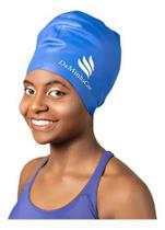 Touca natação afro adultos g azul Touca natação afro adultos g azul