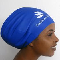 Touca natação afro adultos media azul