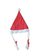 Touca Natalina/Gorro De Natal - Mamãe Noel Com Tranças - 2Un