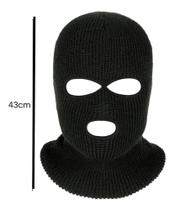 Touca Ninja Balaclava 3 Furos Motoqueiro Cor Preta