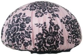 Touca P/Banho Pvc Rosa/Preto Florid0 Touca P/Banho Pvc Rosa/Preto Florid0