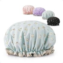 Touca Para Cabelo Impermeável Banho Reutilizável Anti Frizz Touca Para Cabelo Impermeável Banho Reutilizável Anti Frizz